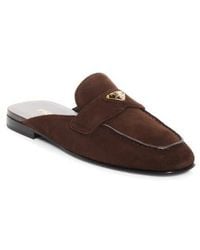 Prada - Logo Loafer Mule - Lyst