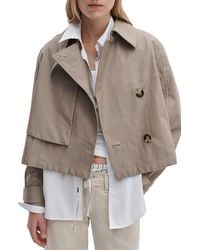 Rag & Bone - Jamie Double Breasted Crop Cotton Trench Coat - Lyst