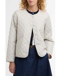 Barbour - Cashel Collarless Quilted Jacket - Lyst