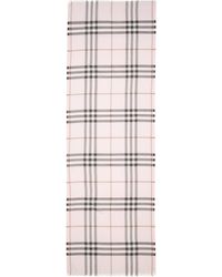 Burberry - Giant Check Wool & Silk Scarf - Lyst