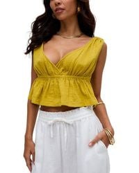 Raffya - Katty Deep-V Neck Blouse - Lyst