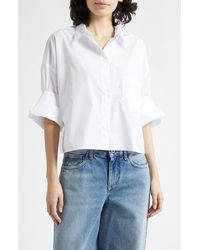 Twp - Next Ex Crop Button-Up Shirt - Lyst