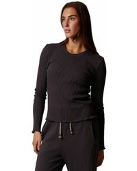 LEISURE LAB - Cotton Rib Long Sleeve - Lyst