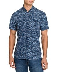 Con.struct - Amber Floral Woven Short Sleeve Basic - Lyst