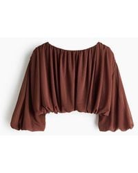 H&M - Bubble-Hem Cropped Top - Lyst