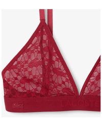Lacoste - Wireless Lace Bra - Lyst