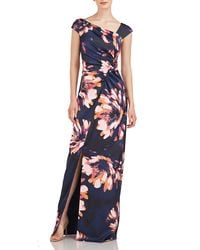 Kay Unger - Wafa Floral Column Gown - Lyst