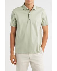 Aurélien - Aur1 Solid Cotton Polo - Lyst