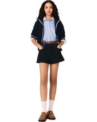 Maje - Tweed Shorts With Denim Details - Lyst