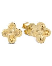 DEVATA - Clover Stud Earrings - Lyst