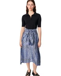Maje - Layered-Effect Patterned Dress - Lyst