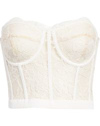 McQueen - Semisheer Strapless Corset Top - Lyst