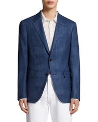 Zegna - High Check Wool & Silk Sport Coat At Nordstrom - Lyst