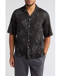 Officine Generale - Eren Floral Short Sleeve Cotton Button-up Shirt - Lyst
