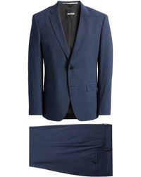 BOSS - Huge Stretch Wool Blend Suit - Lyst