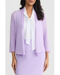 Kasper - Self Edge Open Front Cardigan - Lyst