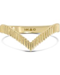 DEVATA - Chevron Ring - Lyst