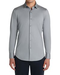 Bugatchi - James Long Sleeve Stretch Cotton Button-up Shirt - Lyst