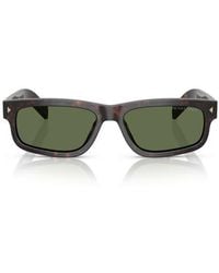 Prada - 57Mm Polarized Rectangular Sunglasses - Lyst
