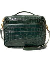Clare V. - Mirabel Croc Embossed Leather Crossbody Bag - Lyst