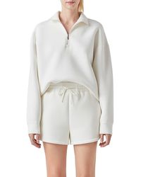 Grey Lab - Scuba Knit Quarter Zip Pullover - Lyst