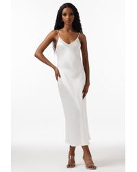 SIKSILK - Mulberry Silk Spaghetti Strap Long Nightgown - Lyst