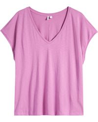 Nordstrom - V-neck Pima Cotton Slub T-shirt - Lyst