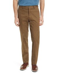 Berle - Charleston Khakis Flat Front Stretch Sateen Pants - Lyst