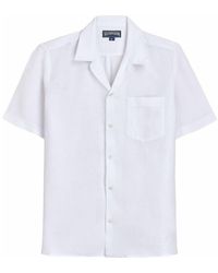Vilebrequin - Linen Solid Bowling Shirt - Lyst