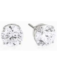 Oradina - 14K Solid Luminous 2 Carat Lab Diamond Classic Studs - Lyst