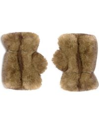 Apparis - Ariel Pluche Faux Fur Fingerless Gloves - Lyst