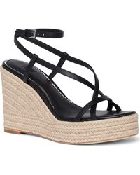 PAIGE - Marlow Ankle Strap Espadrille Platform Wedge Sandal - Lyst