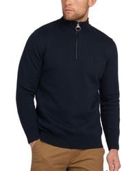 Barbour - Cotton Half Zip Sweater - Lyst