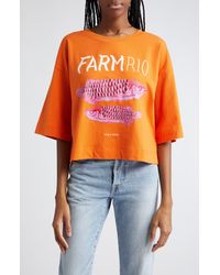FARM Rio - Tropical Fish Cotton Graphic T-shirt - Lyst