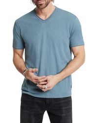 John Varvatos - Miles Slub V-neck T-shirt - Lyst