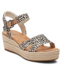 TOMS - Audrey Ankle Strap Espadrille Platform Wedge Sandal - Lyst