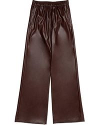 DELUC - Dante Wide Leg Faux Leather Pants - Lyst
