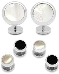 Cufflinks Inc. - Ox And Bull Trading Co. Mother-Of-Pearl Cuff Links & Shirt Stud Set - Lyst