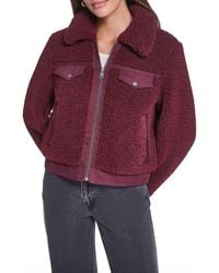 Levi's - Fleece & Denim Bomber Jacket - Lyst