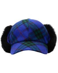 Burberry - Check Wool Trapper Cap - Lyst