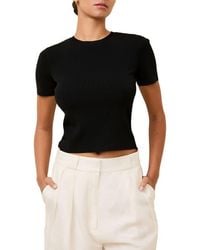 Solid & Striped - The Riada Crewneck Crop Knit Top - Lyst