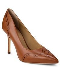 Ralph Lauren - Lynden Pointed Toe Wingtip Pump - Lyst