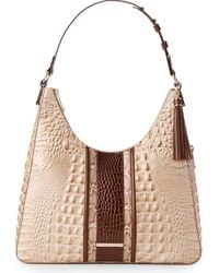 Brahmin - Tabitha Croc Embossed Leather Shoulder Bag - Lyst