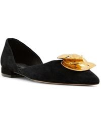 Ted Baker - Emma Rose Half D'orsay Pointed Toe Leather Flat - Lyst