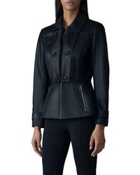Mackage - Barbara Leather Peplum Jacket - Lyst