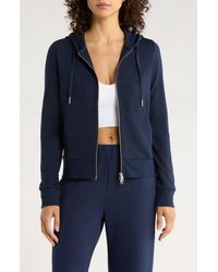 Mpg - Slim Fit Cozy Recycled Polyester Blend Fleece Full Zip Hoodie - Lyst