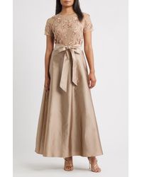 Pisarro Nights - 3D Floral Bodice Beaded Gown - Lyst