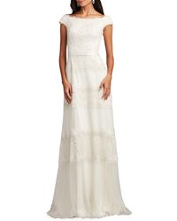 Tadashi Shoji - Sequin Corded Lace Off The Shoulder Gown - Lyst