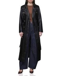 Avec Les Filles - Belted Faux Leather Utility Trench Coat - Lyst