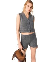 Maje - Rhinestone Knit Top - Lyst